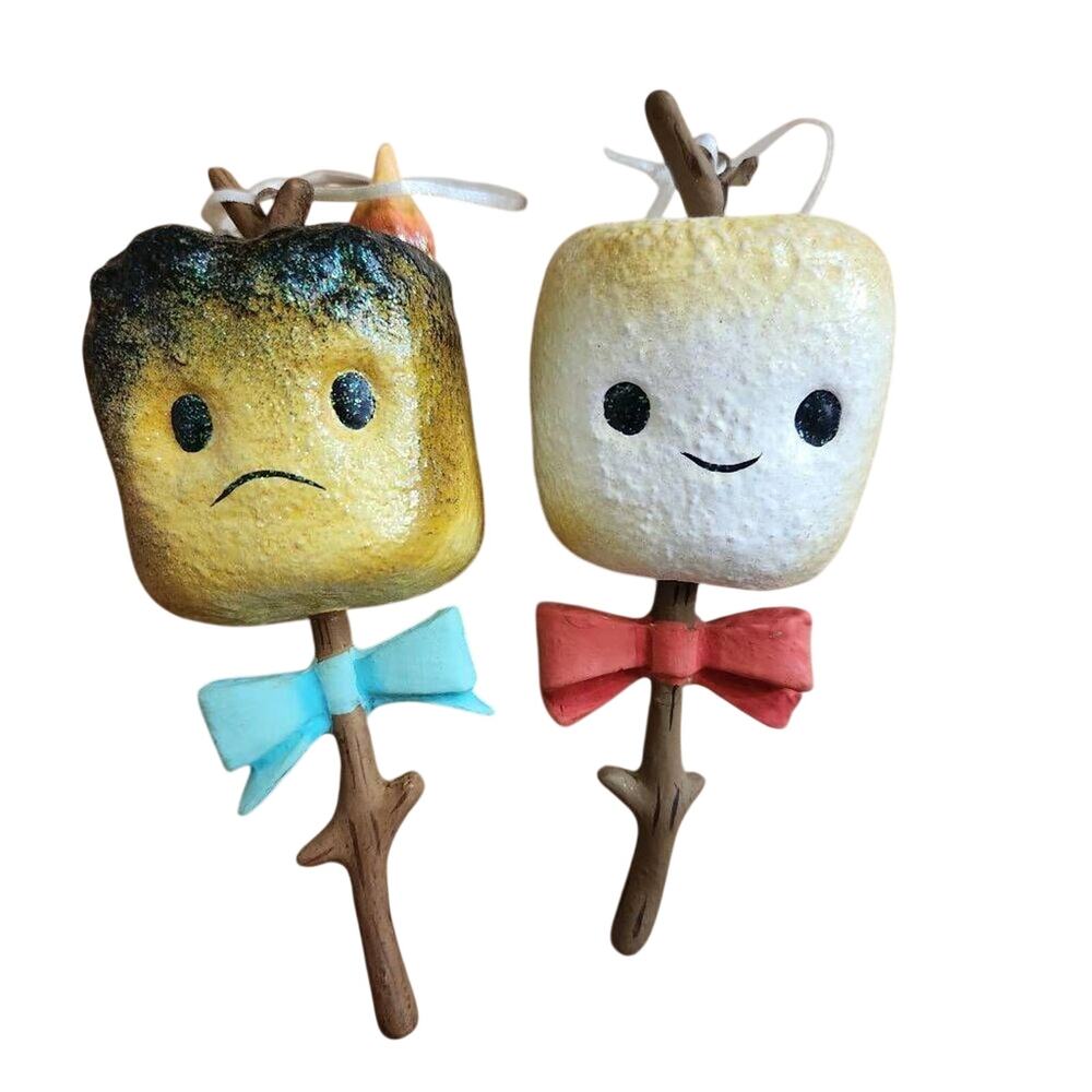 One Hundred 80 Degrees Marshmallow couple ornaments